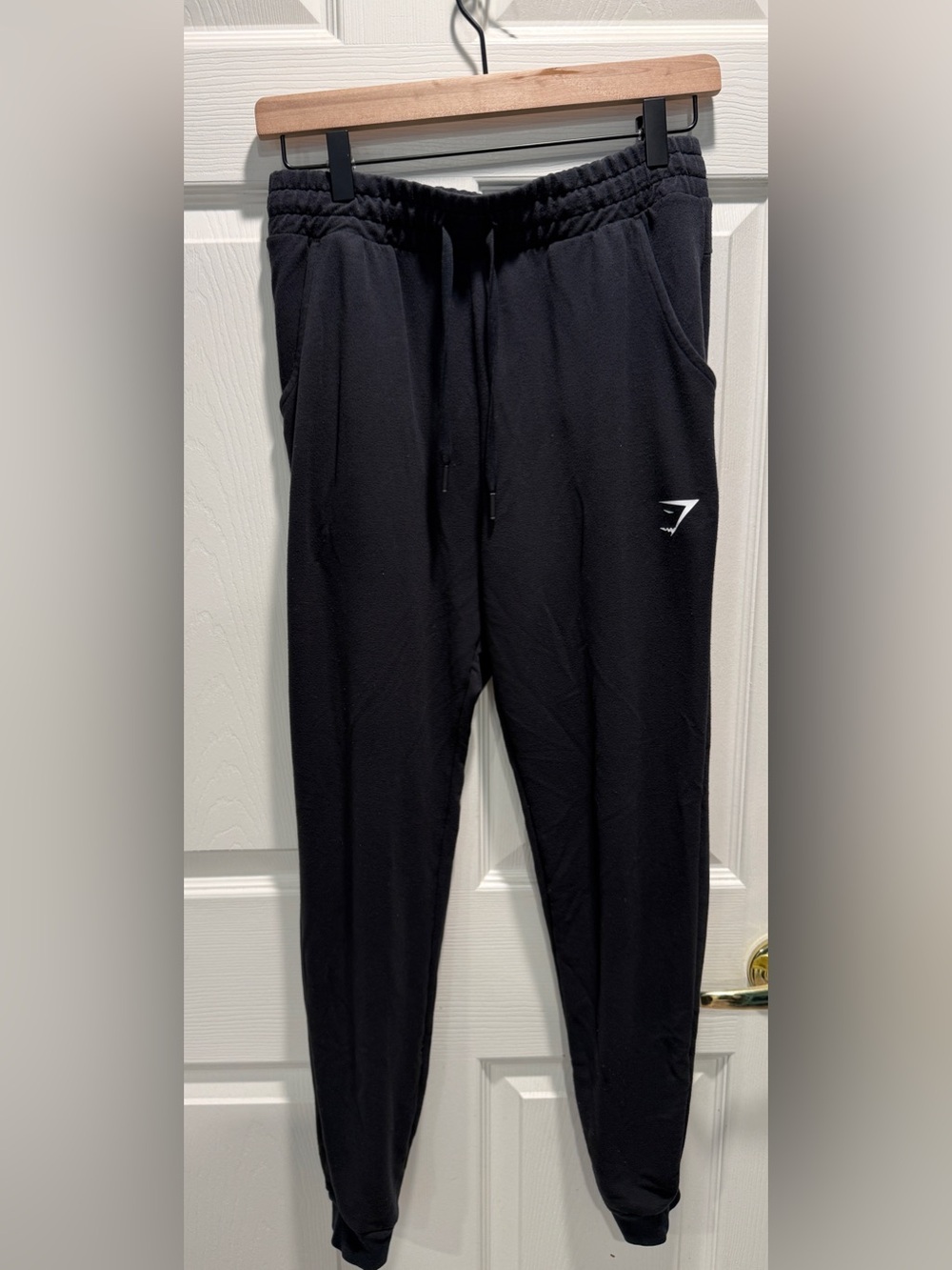 Gymshark Black Fleece Joggers Sweatpants – Men’s Medium  Athleisure Lounge Pants - Picture 2 of 7
